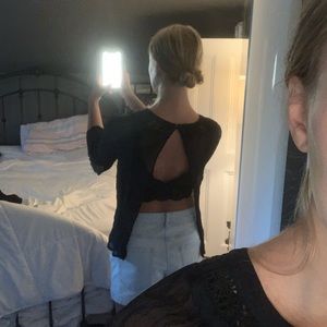 Urban outfitters sheer open back top
